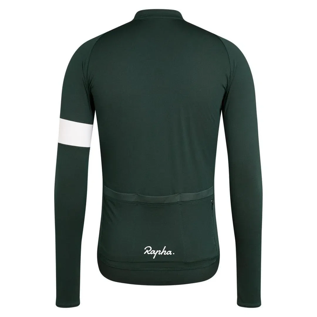 RAPHA Core Long Sleeve Jersey - SCA Dark Green - Image 2