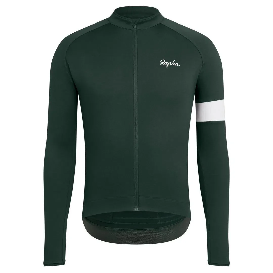 RAPHA Core Long Sleeve Jersey - SCA Dark Green - Image 3