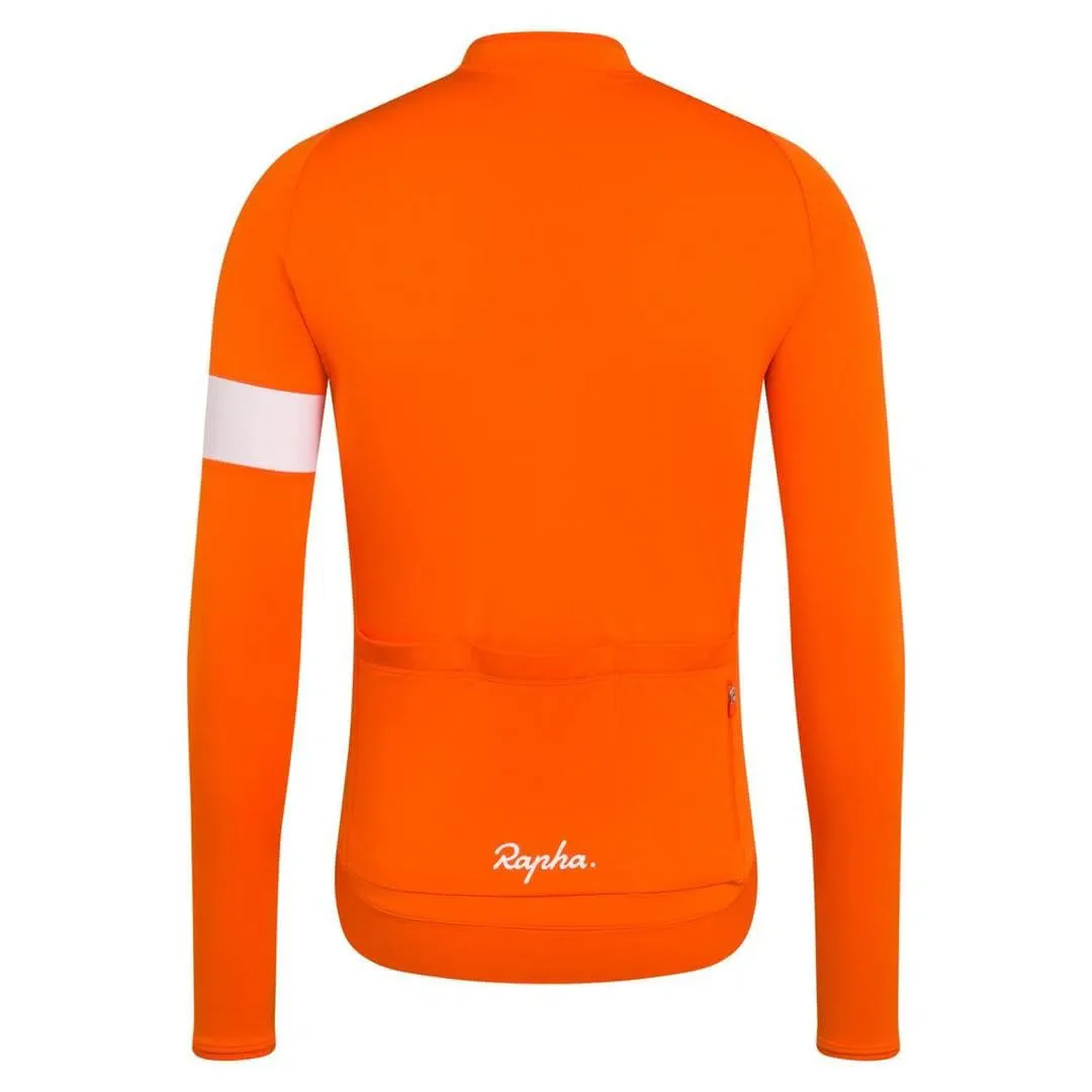 RAPHA Core Long Sleeve Jersey - SIW Orange/White - Image 2