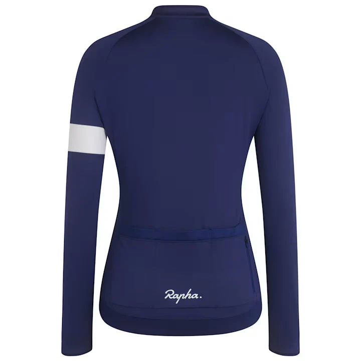 RAPHA Core Long Sleeve Women Jersey - MBW Navy/White - Image 2