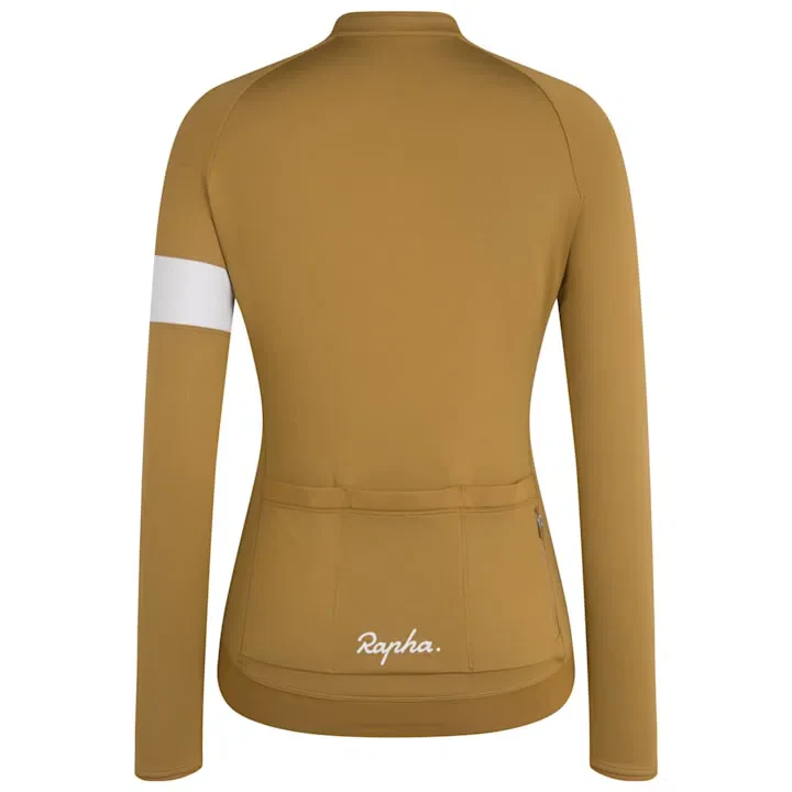 RAPHA Core Long Sleeve Women Jersey - DGA Faded Gold/White - Image 2