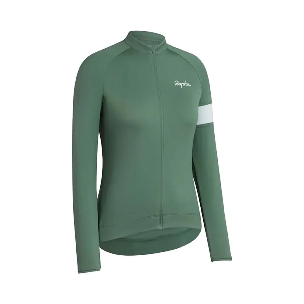 RAPHA Core Long Sleeve Women Jersey - DGW Dark Green - Image 6