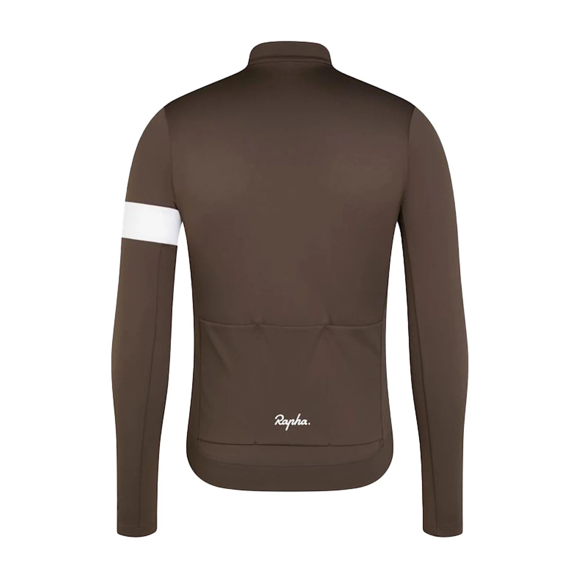 RAPHA Core Thermal Long Sleeve Jersey - DCW Deep Coffee/White - Image 2