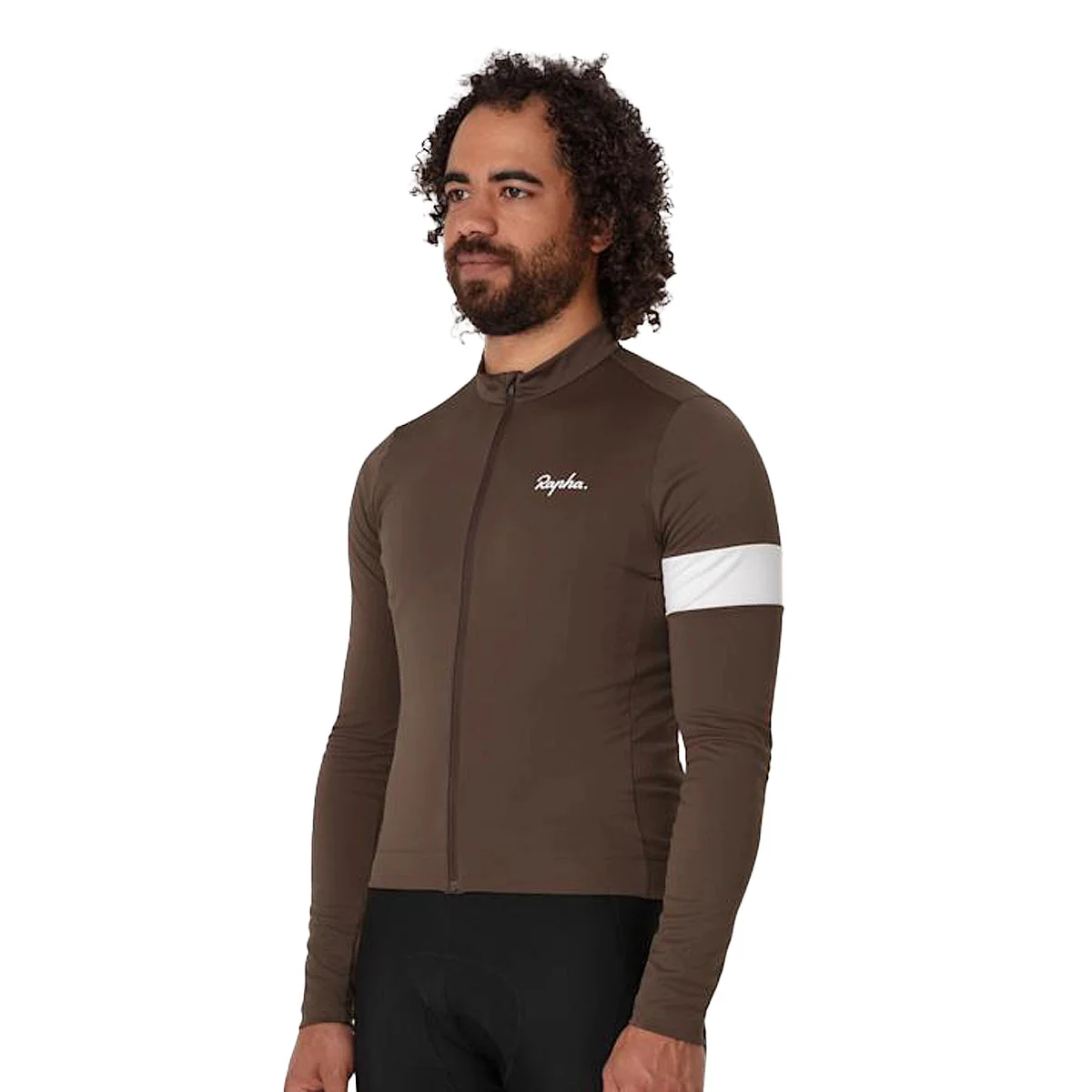 RAPHA Core Thermal Long Sleeve Jersey - DCW Deep Coffee/White - Image 4