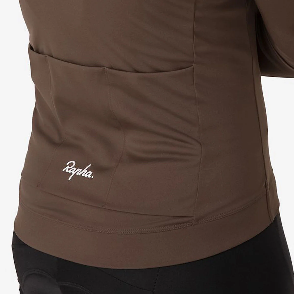 RAPHA Core Thermal Long Sleeve Jersey - DCW Deep Coffee/White - Image 6