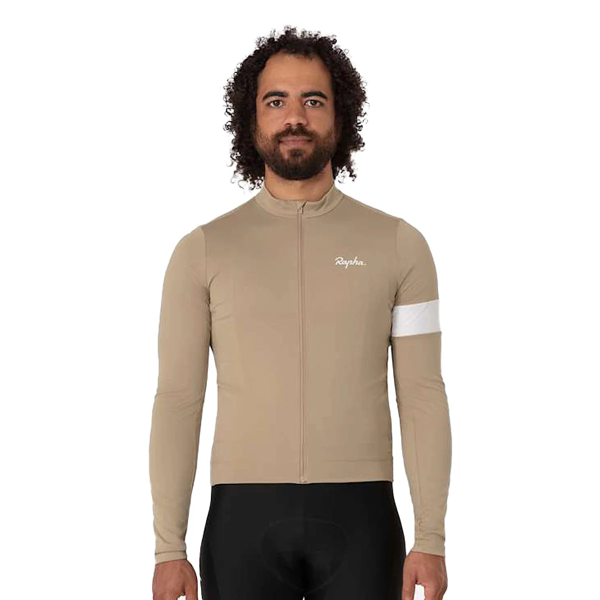RAPHA Core Thermal Long Sleeve Jersey - THW Tan/White - Image 3