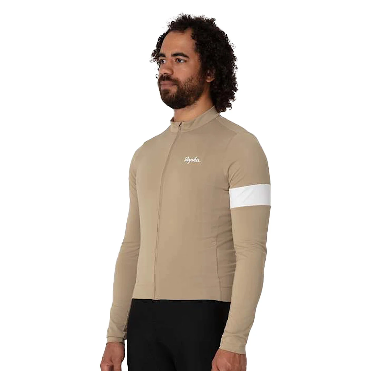 RAPHA Core Thermal Long Sleeve Jersey - THW Tan/White - Image 4