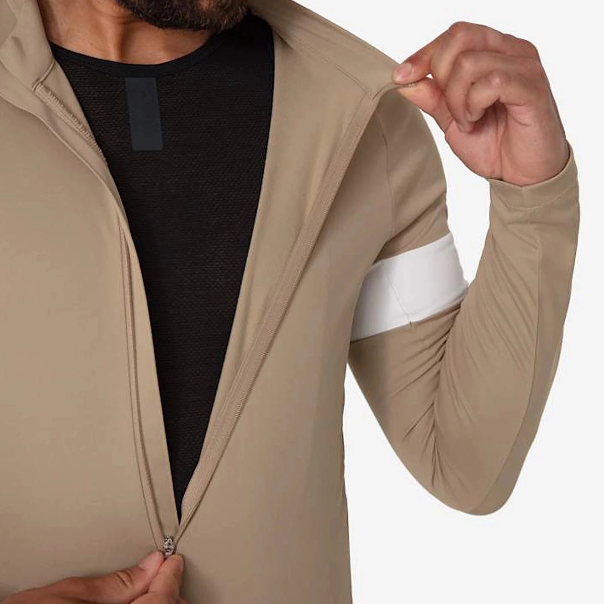 RAPHA Core Thermal Long Sleeve Jersey - THW Tan/White - Image 5