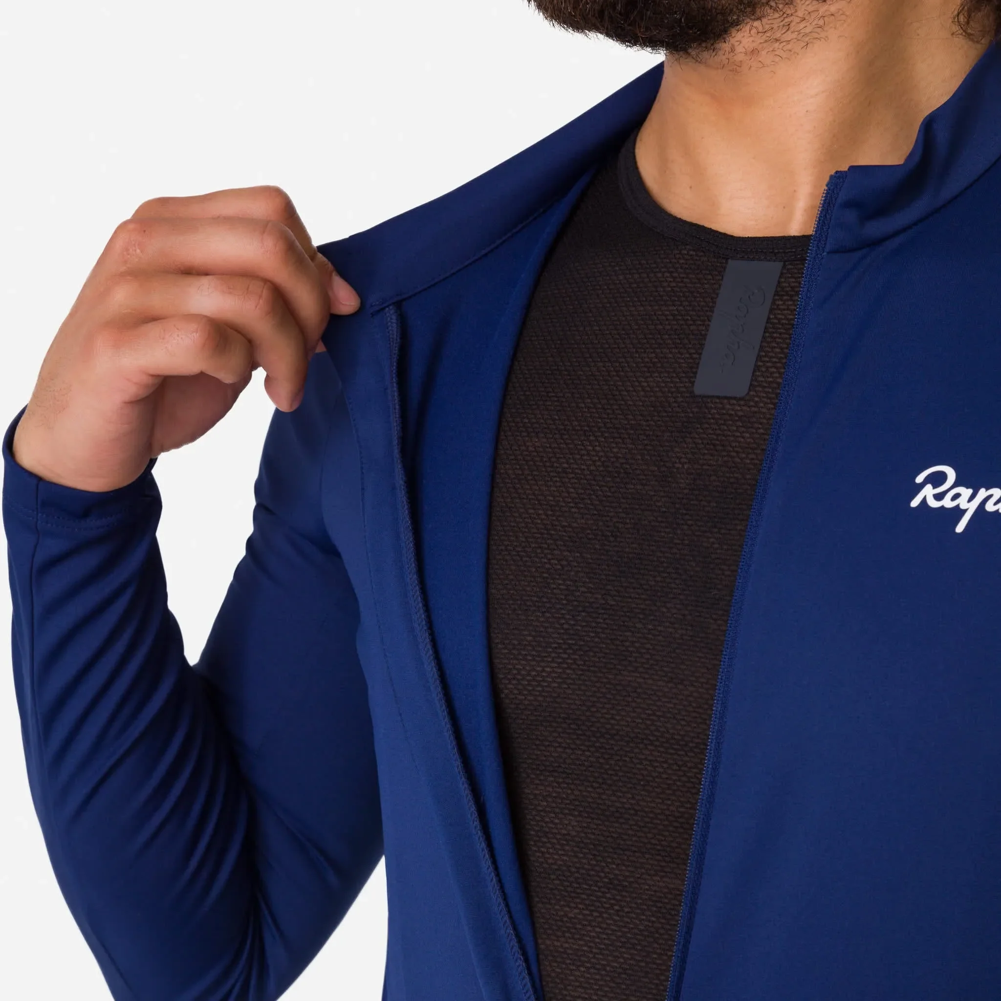 RAPHA Core Thermal Long Sleeve Jersey - Navy/White - Image 5