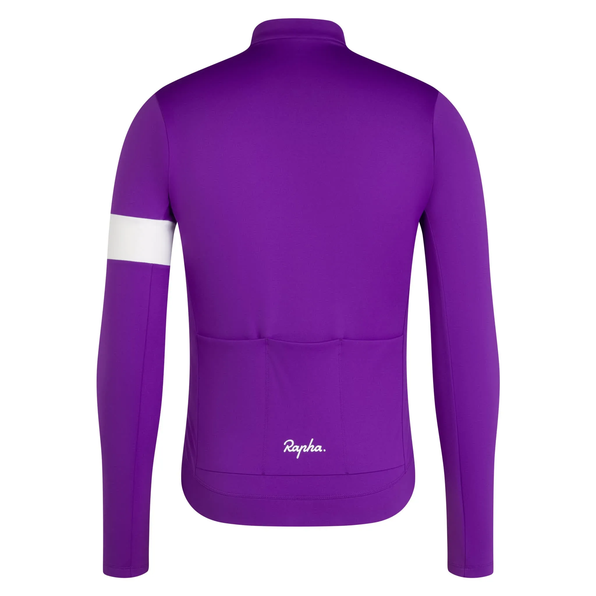 RAPHA Core Thermal Long Sleeve Jersey - PAW Ultraviolet/Wite - Image 3