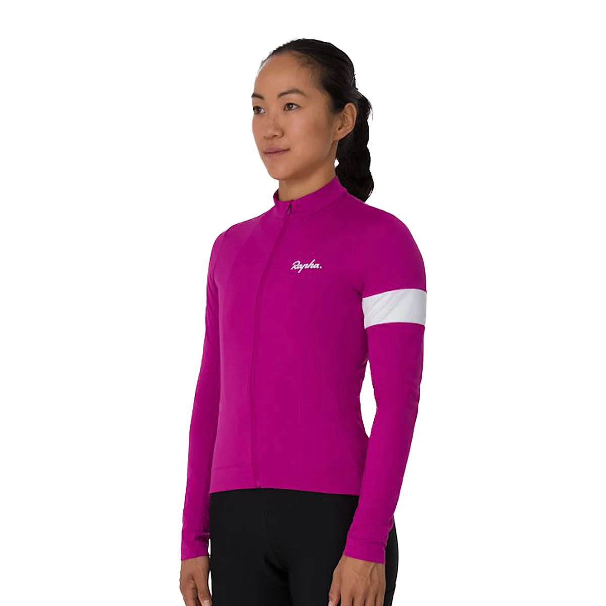 RAPHA Core Thermal Long Sleeve Women Jersey - WAW Berry/White - Image 4