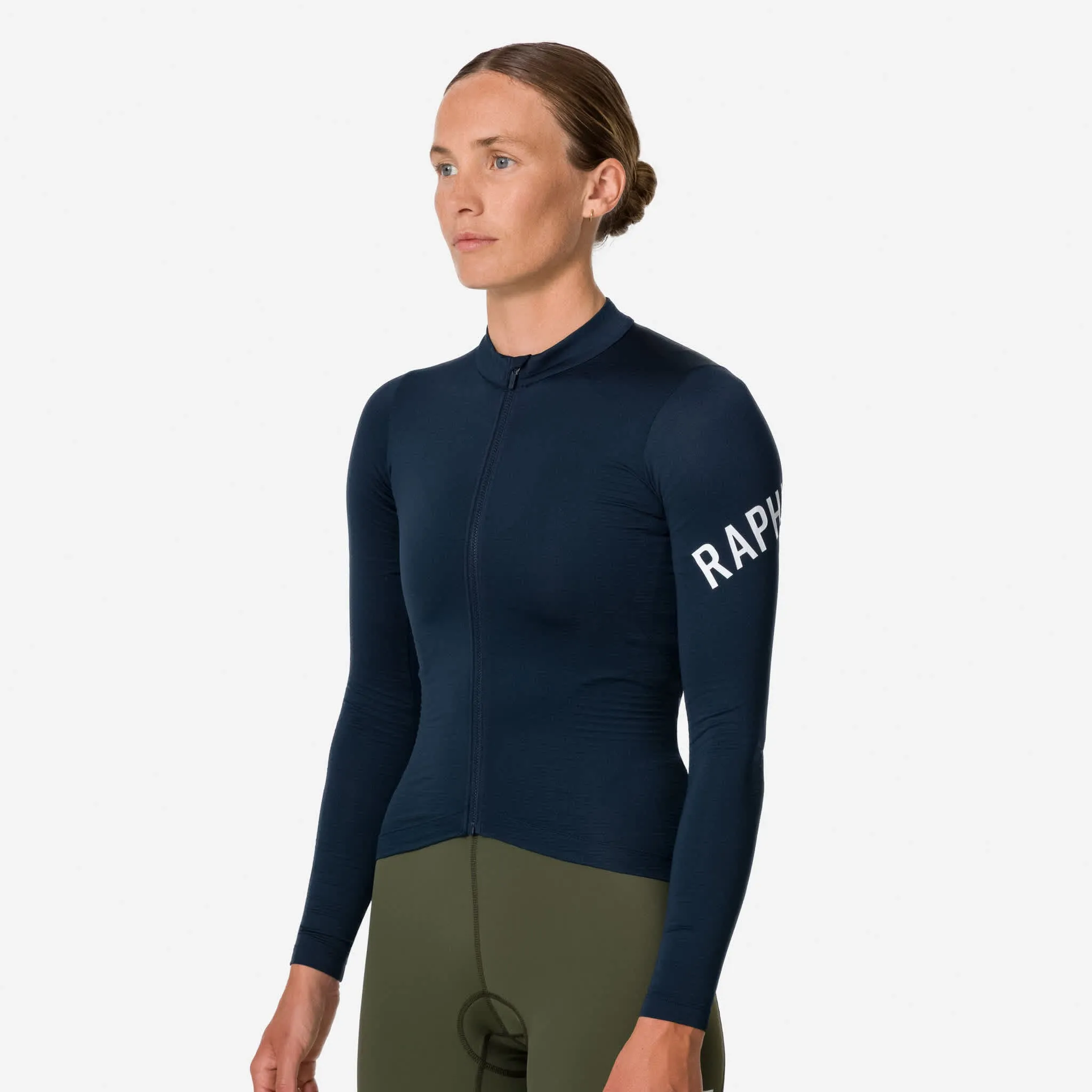 RAPHA Women Pro Team Long Sleeve Midweight Jersey - CAR Carbon - Image 4