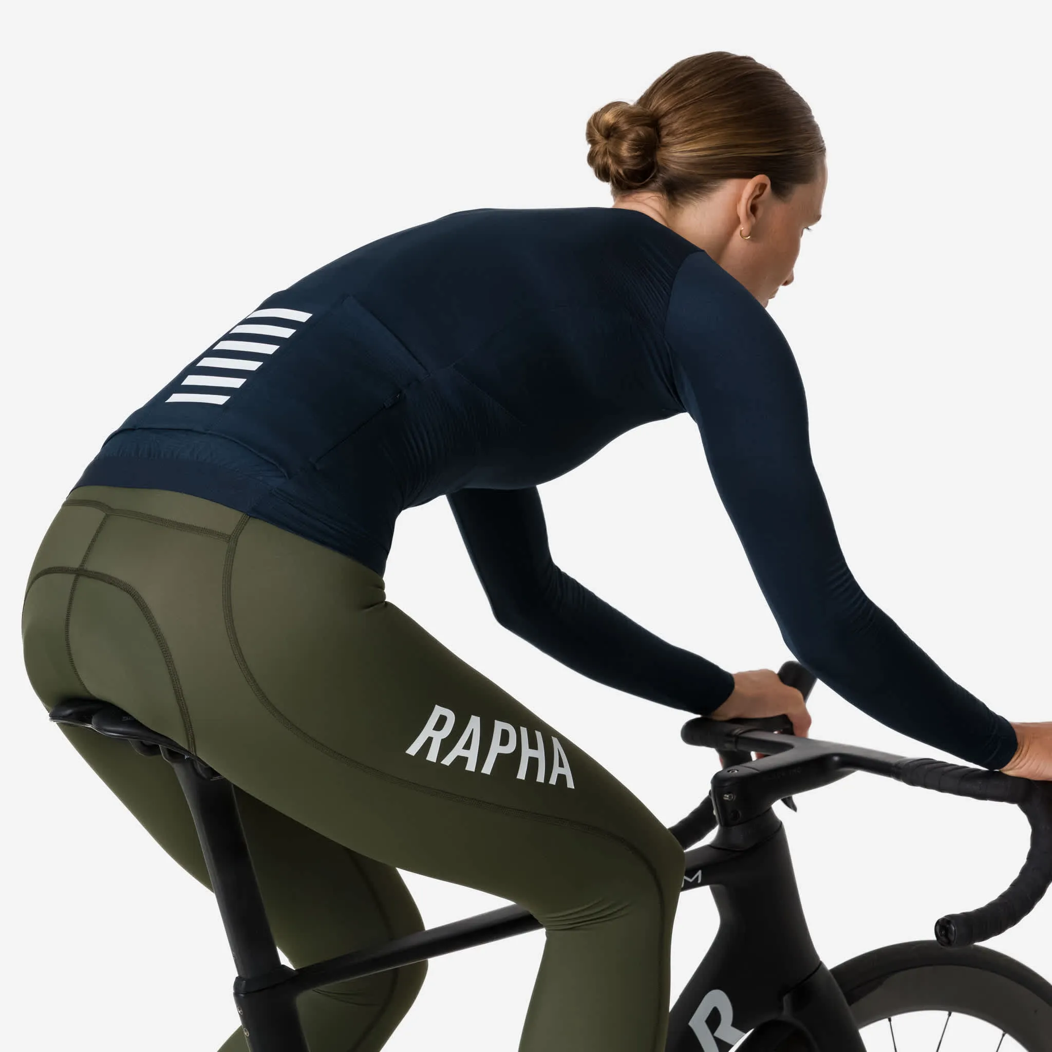 RAPHA Women Pro Team Long Sleeve Midweight Jersey - CAR Carbon - Image 6
