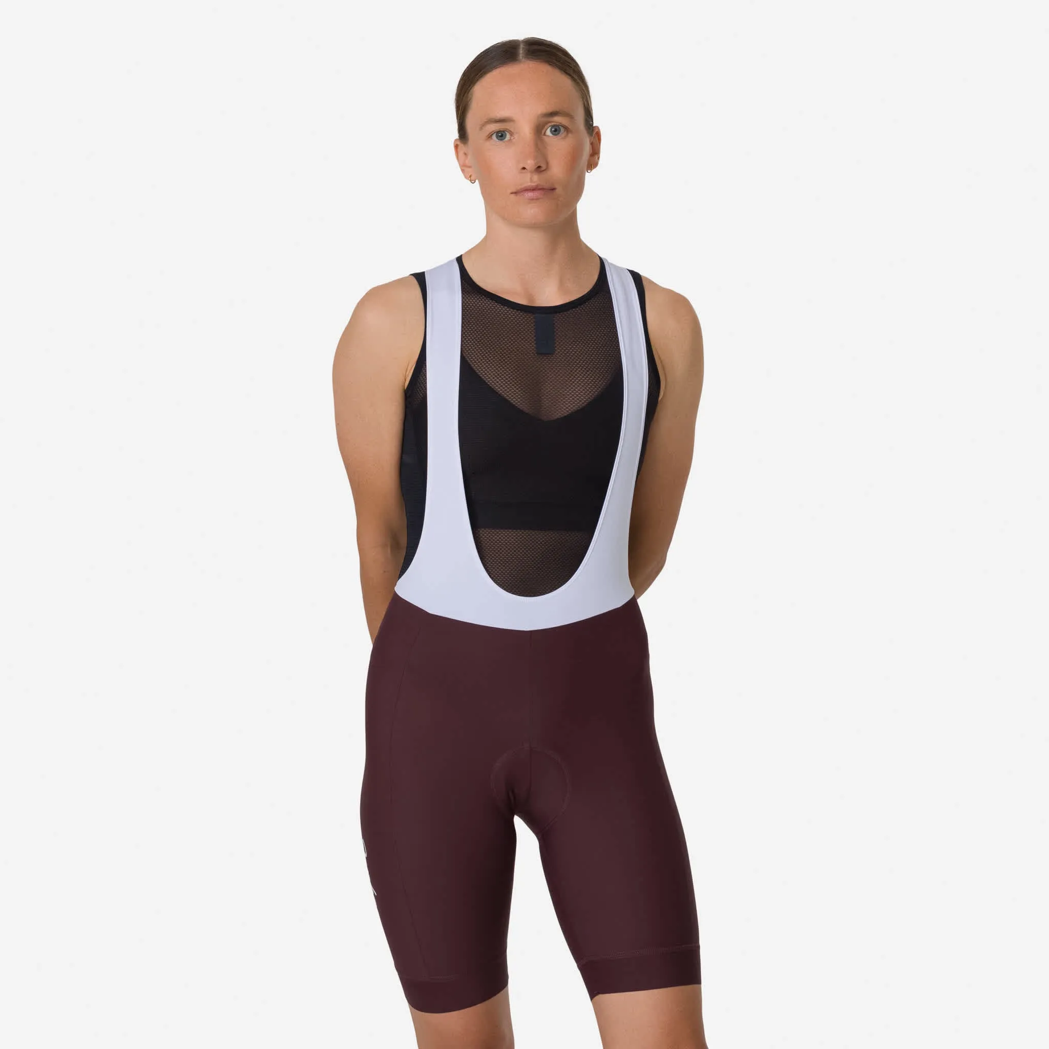 RAPHA Core Women Bib Shorts - FDW  Mahogany/White - Image 3