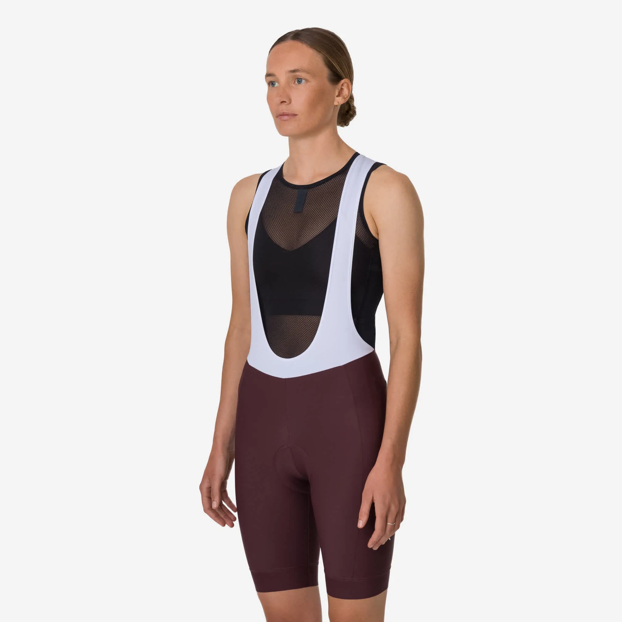 RAPHA Core Women Bib Shorts - FDW  Mahogany/White - Image 4