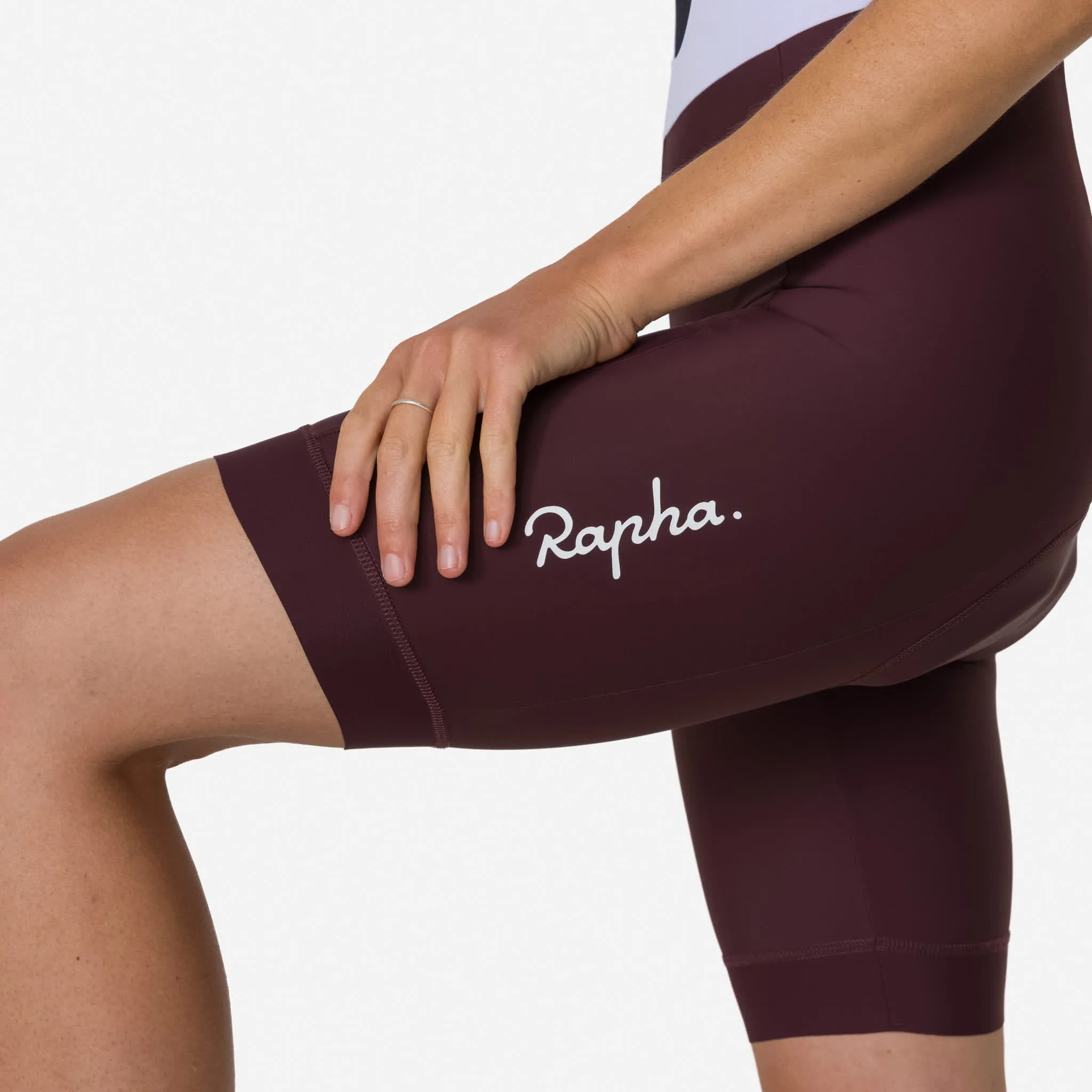 RAPHA Core Women Bib Shorts - FDW  Mahogany/White - Image 5