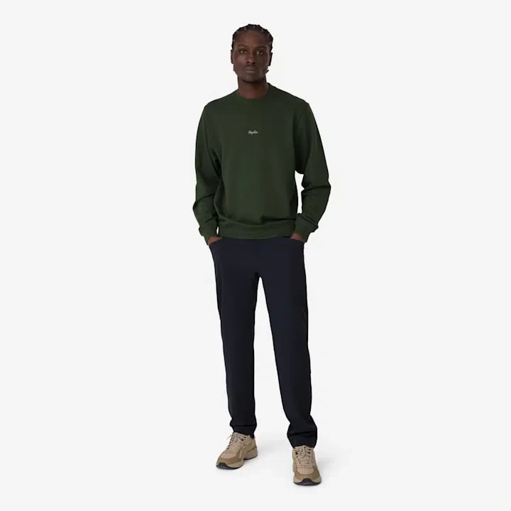 RAPHA Cotton Sweatshirt - KOG Deep Olive Green/Olive Green - Image 6