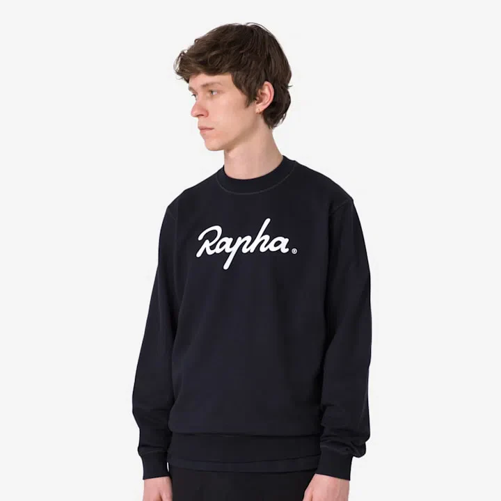 RAPHA Cotton Sweatshirt Large Logo - BBW/Black White - Image 3