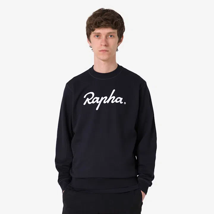 RAPHA Cotton Sweatshirt Large Logo - BBW/Black White - Image 4