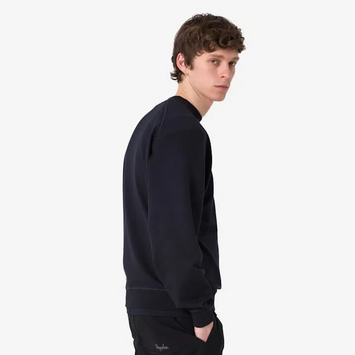 RAPHA Cotton Sweatshirt Large Logo - BBW/Black White - Image 5