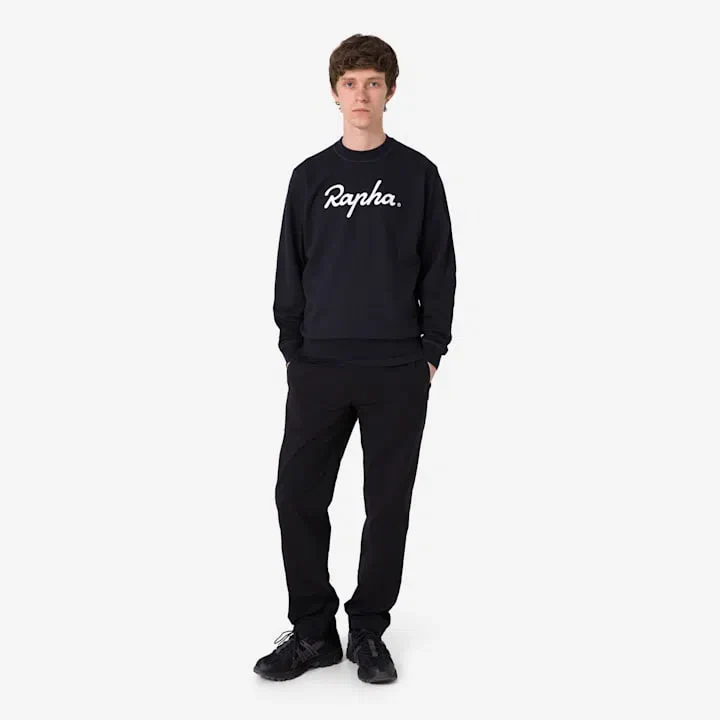 RAPHA Cotton Sweatshirt Large Logo - BBW/Black White - Image 6