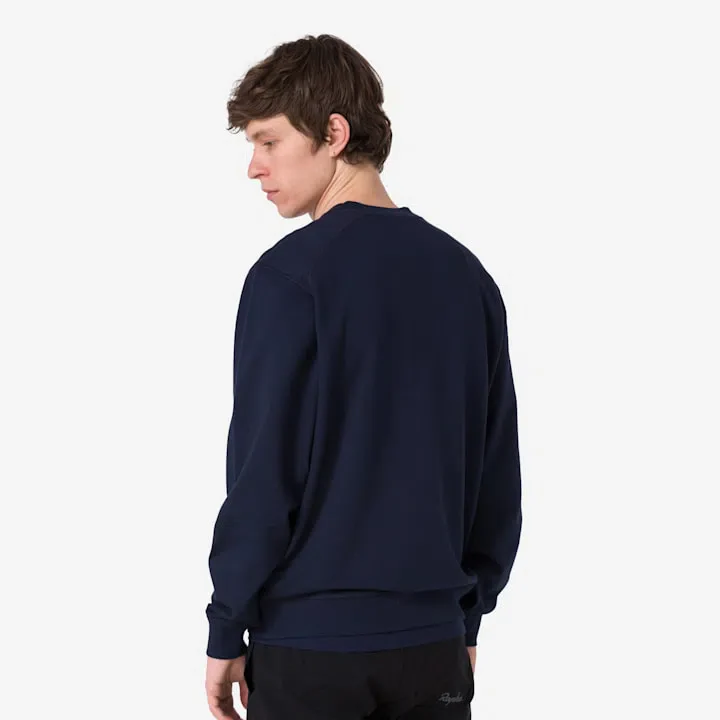RAPHA Cotton Sweatshirt Large Logo - NHV Dark Navy/High-Vis Pink - Image 6