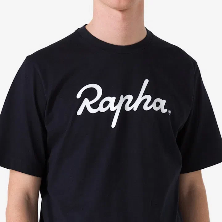 RAPHA Cotton TShirt Large Logo - BBK/Black White - Image 3