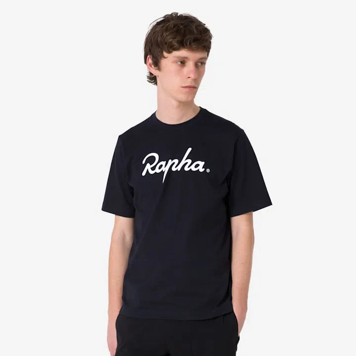 RAPHA Cotton TShirt Large Logo - BBK/Black White - Image 5