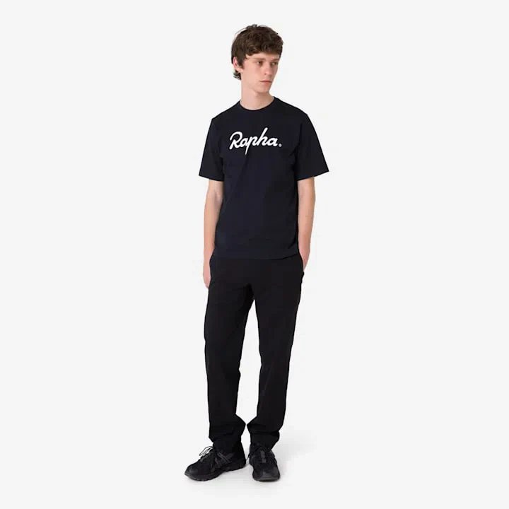 RAPHA Cotton TShirt Large Logo - BBK/Black White - Image 7