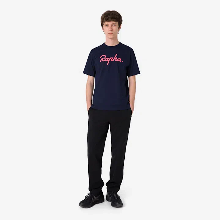 RAPHA Cotton TShirt Large Logo - DNP/Dark Navy/Hi Vis Pink - Image 7