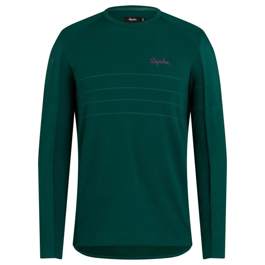 RAPHA Explore Long Sleeve Pullover - BGR Green