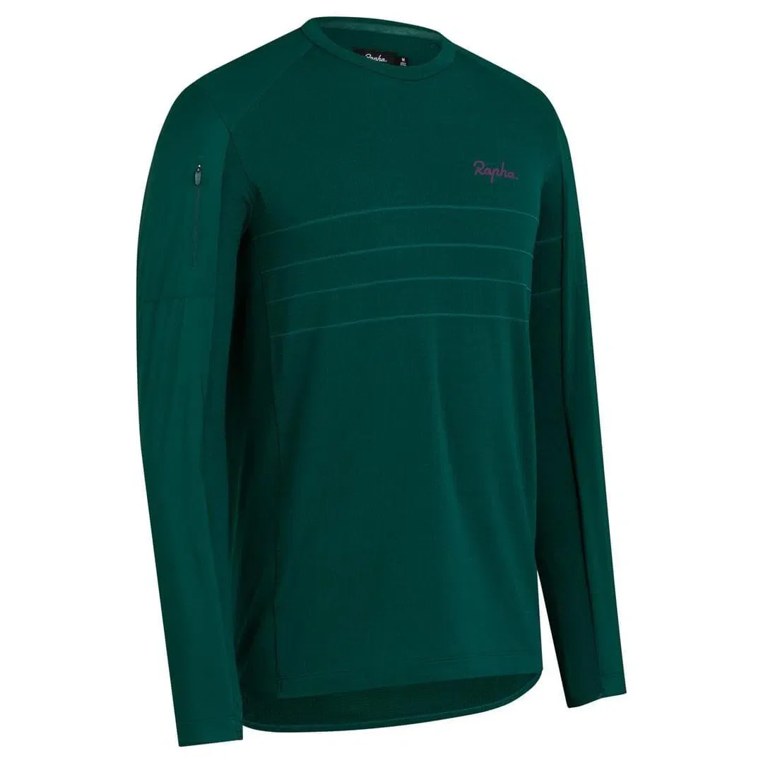RAPHA Explore Long Sleeve Pullover - BGR Green - Image 2