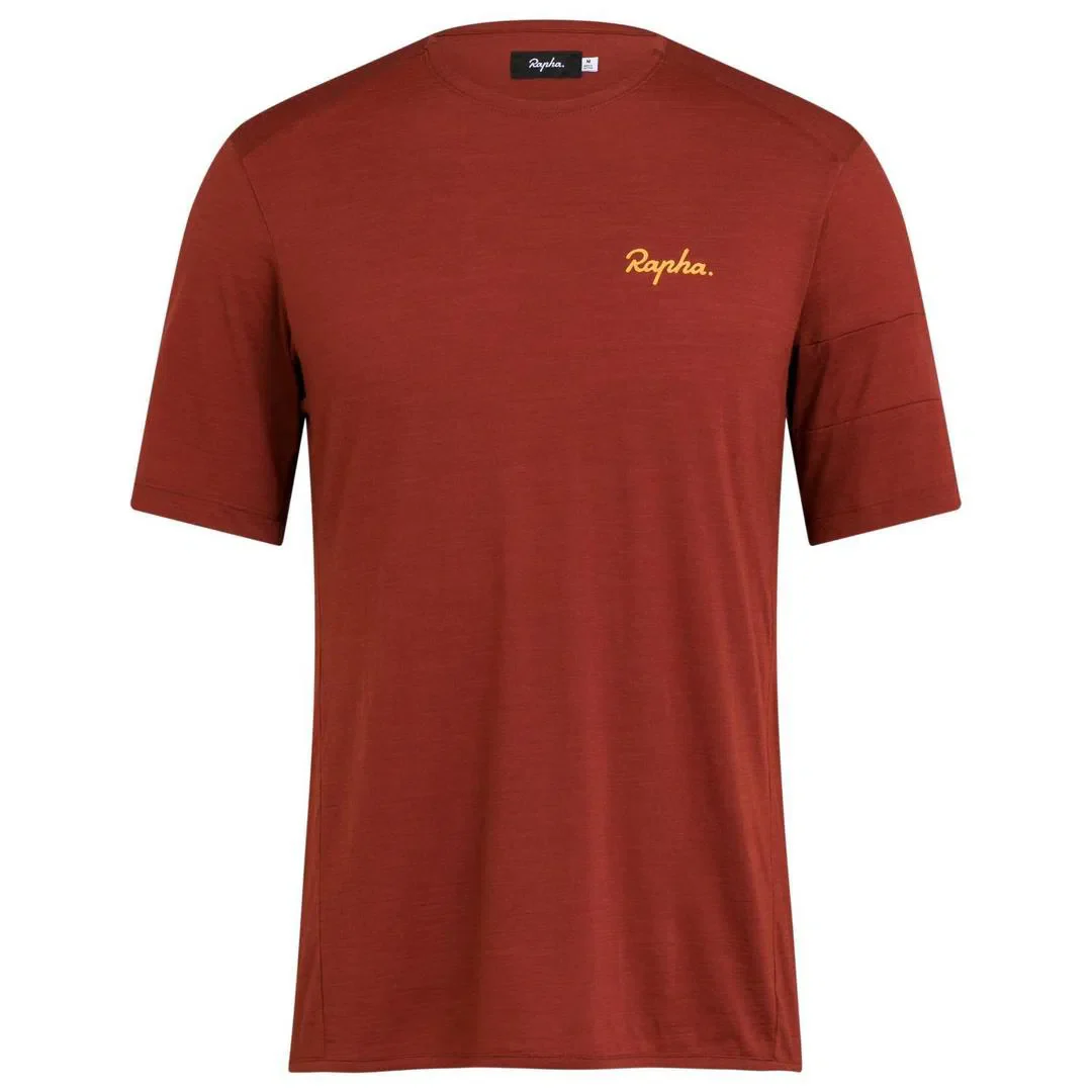 RAPHA Explore Merino Tshirt - FBR Brick - Image 3