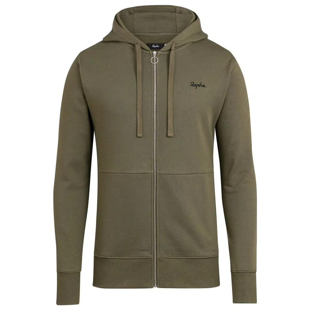 RAPHA Logo Hoodie - Dark Olive - Image 2
