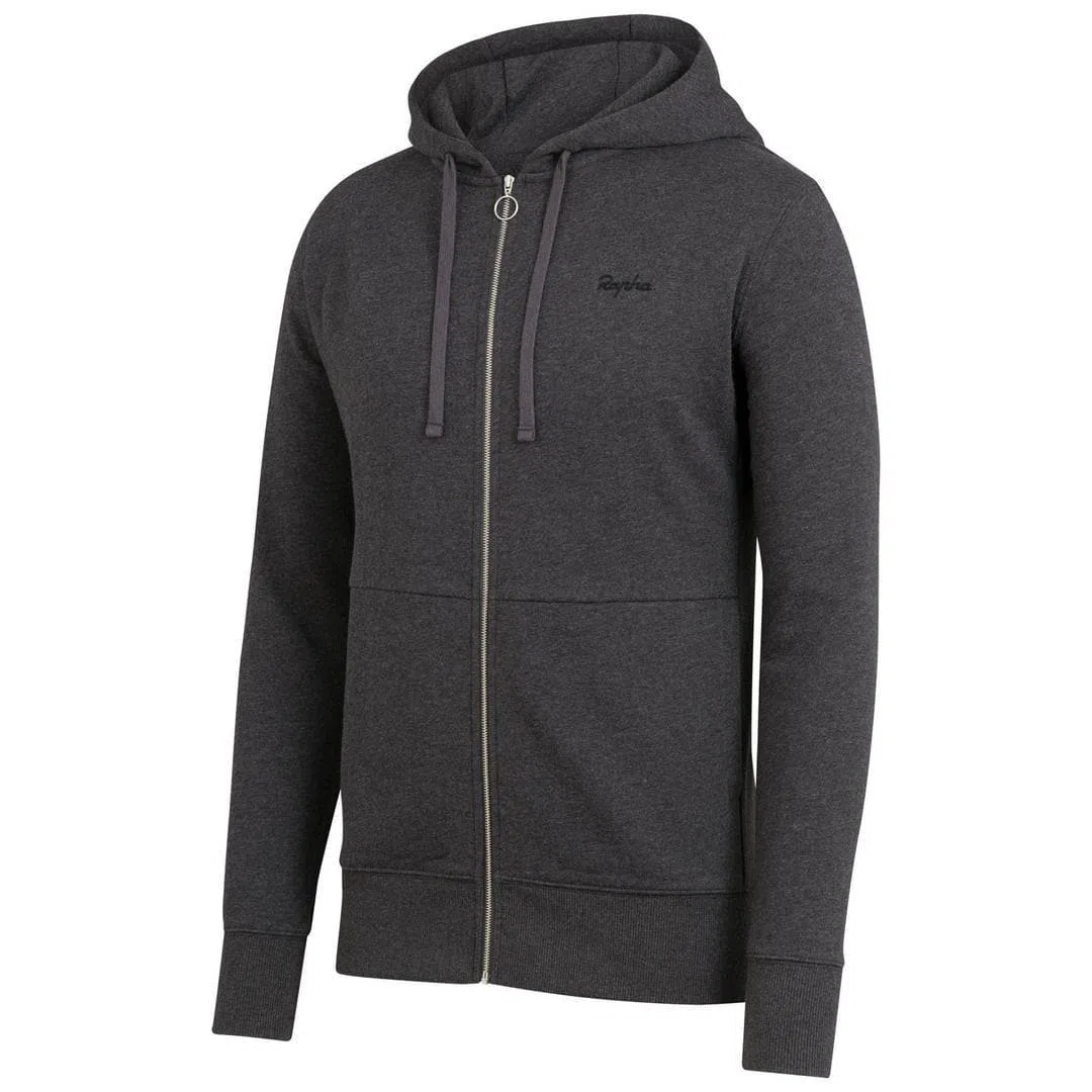 RAPHA Logo Hoodie - Charcoal Marl/Black - Image 3