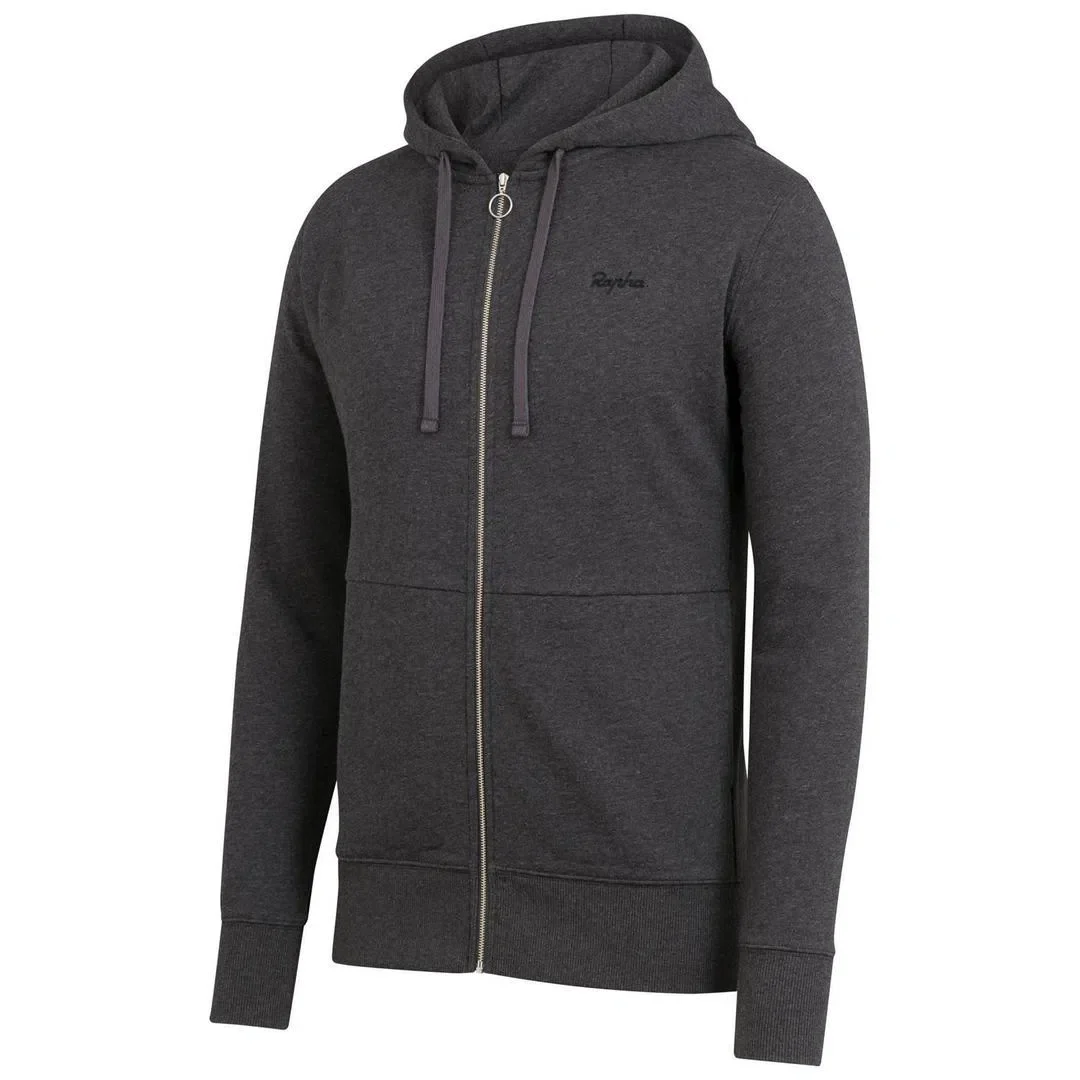 RAPHA Logo Hoodie - Charcoal Marl/Black - Image 6
