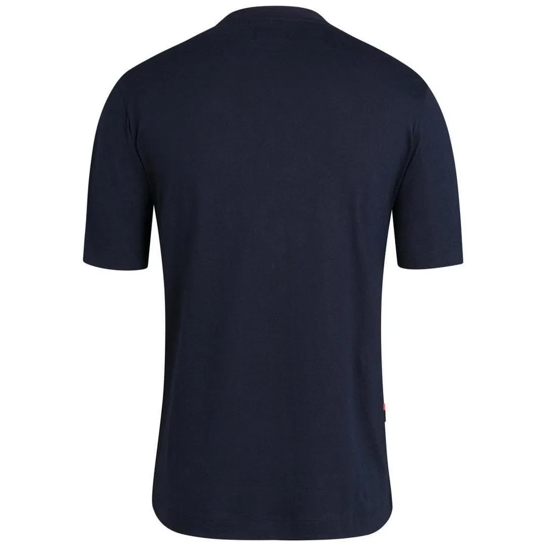 RAPHA Logo Pocket Tshirt - Dark Navy/Hi-Vis Pink - Image 2
