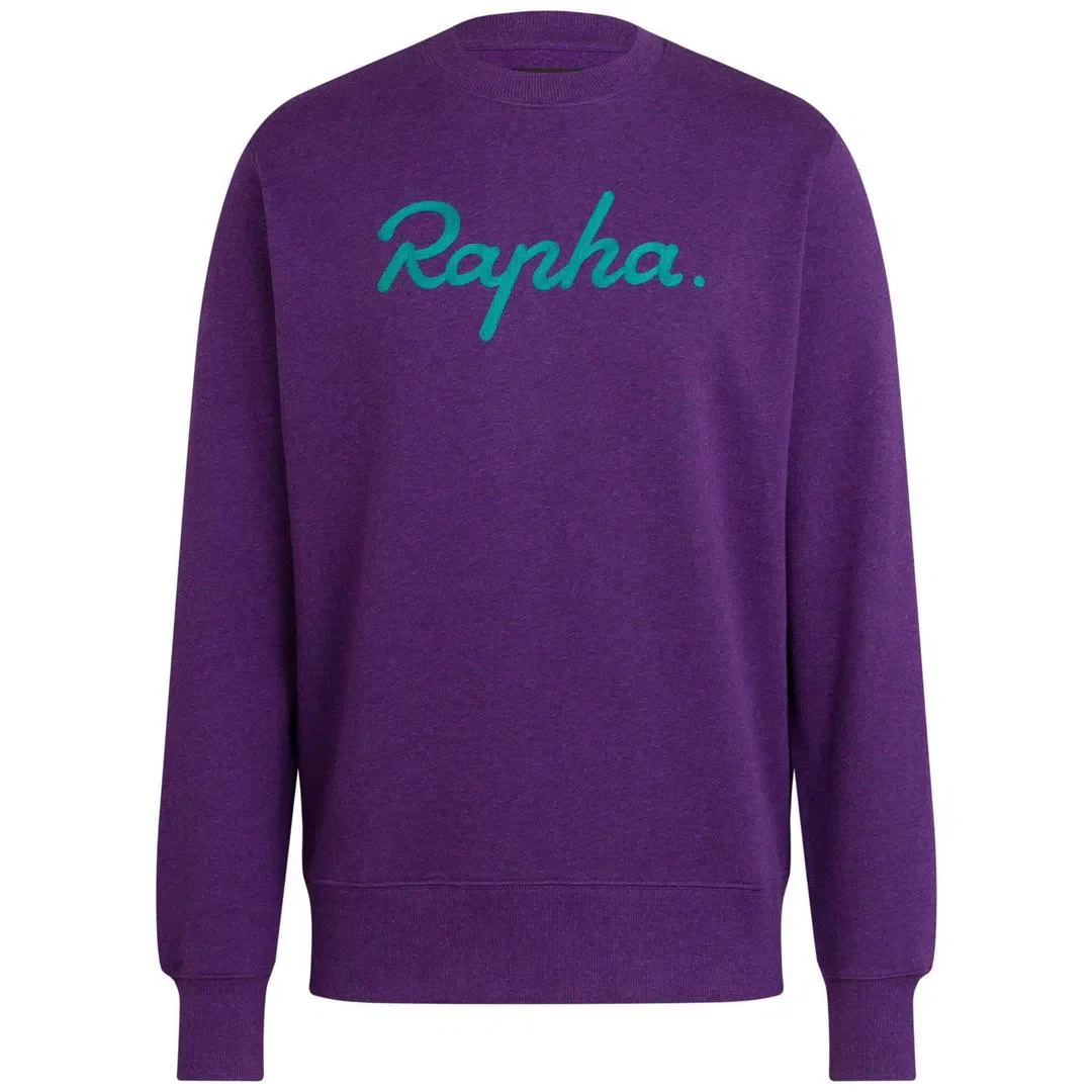 RAPHA Logo Sweatshirt - BMF Purple Marl/Teal - Image 3