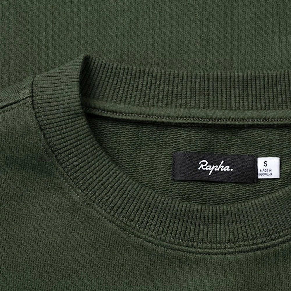 RAPHA Logo Sweatshirt - KGK Deep Olive Green/Deep Olive Green SS23 - Image 5