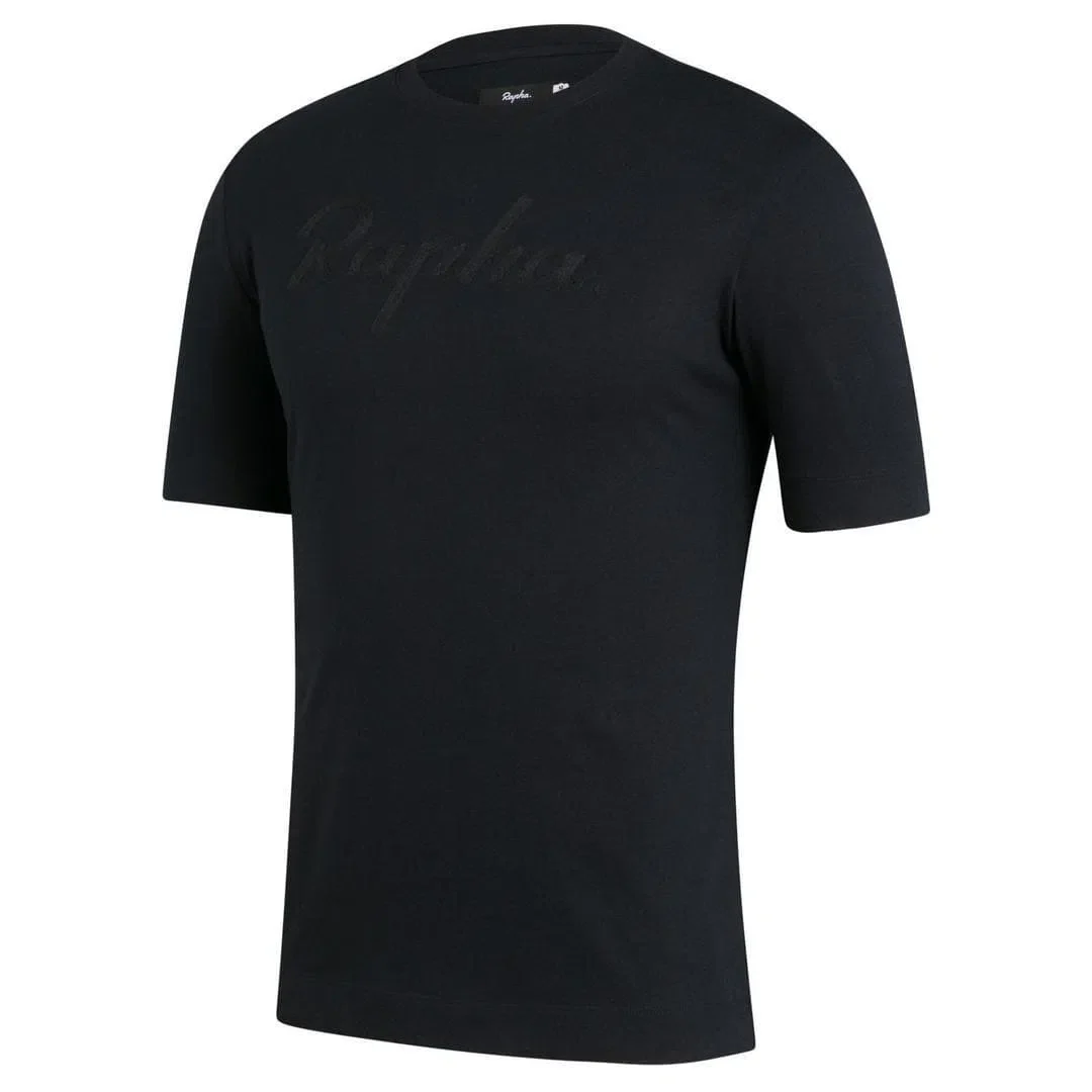 RAPHA Logo TShirt - Black/Black - Image 2
