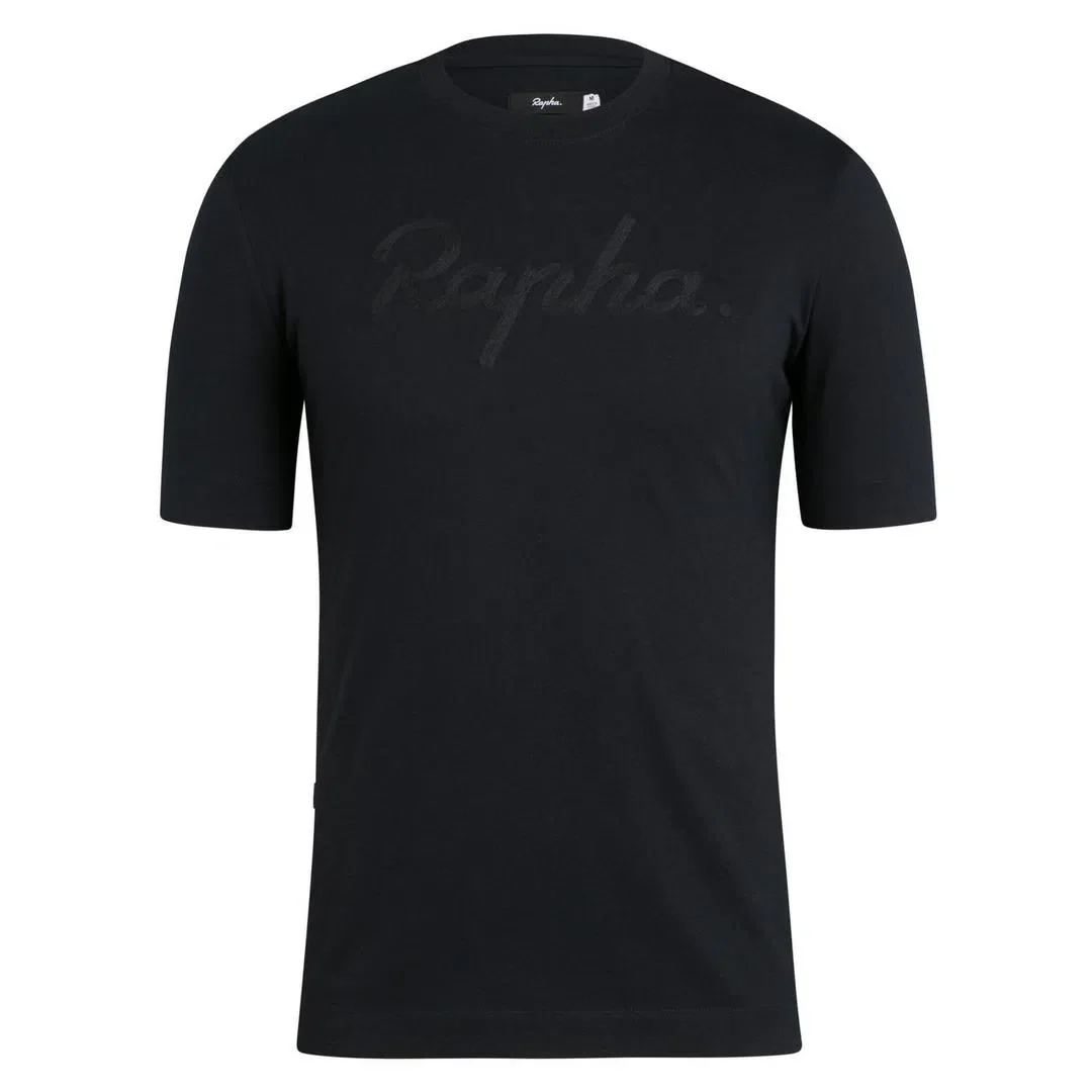 RAPHA Logo TShirt - Black/Black - Image 4