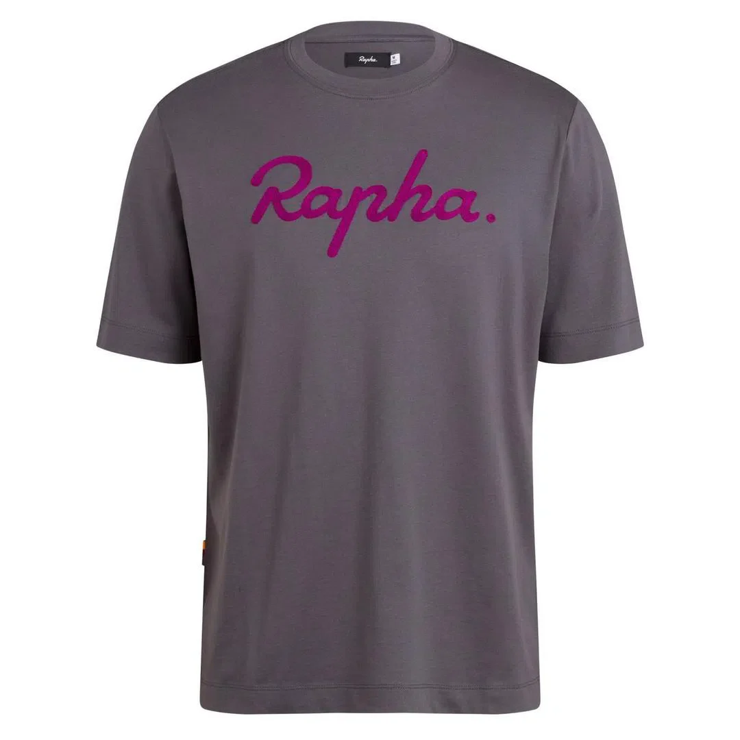 RAPHA Logo Tshirt - Carbon Grey/Mauve - Image 3