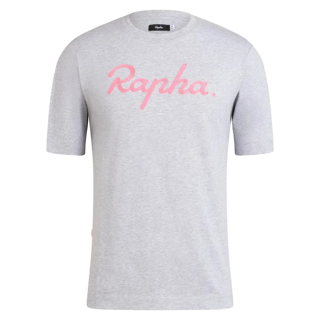 RAPHA Logo Tshirt - Grey/Pink - Image 2