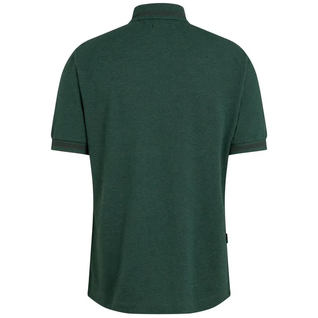 RAPHA Logo Zip Polo - Dark Green Marl - Image 2