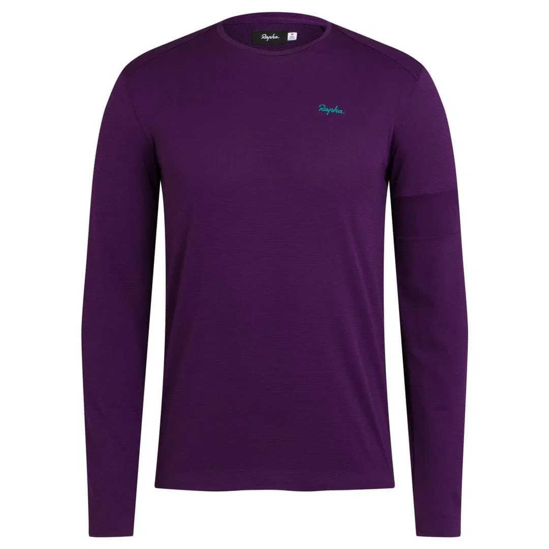 RAPHA Long Sleeve Technical Tshirt - Dark Purple - Image 3