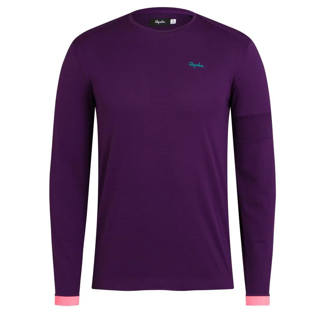 RAPHA Long Sleeve Technical Tshirt - Dark Purple - Image 6