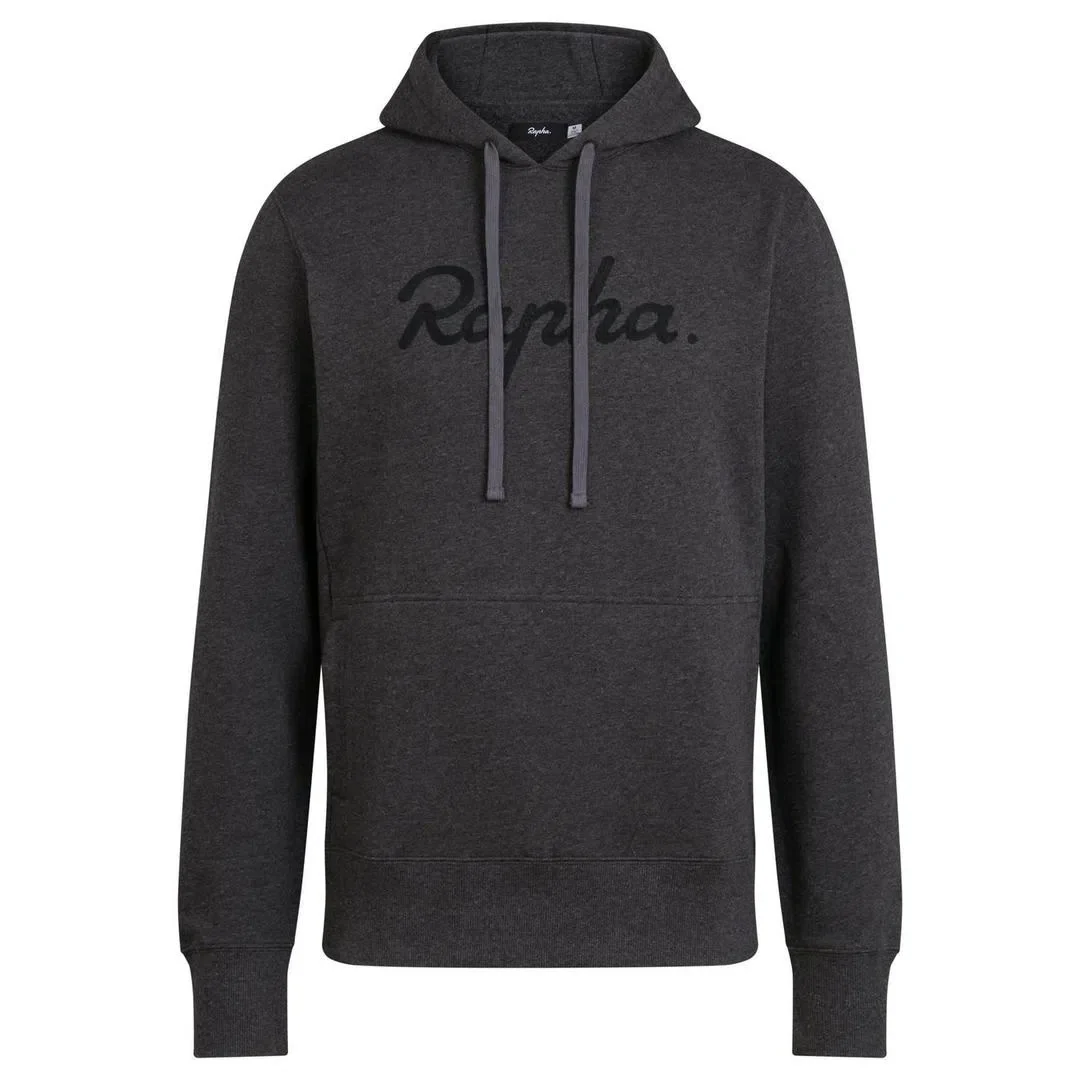 RAPHA Logo Pullover Hoodie - CHM Charcoal Marl/Black - Image 3