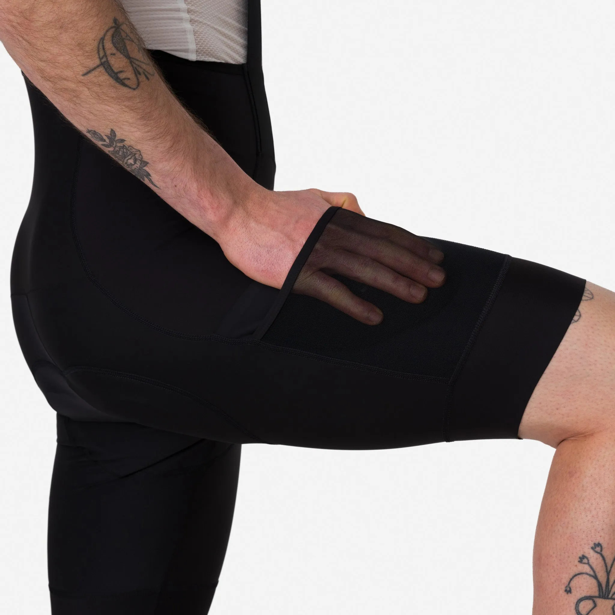 RAPHA Men's Brevet Element Cargo Bib Shorts - Black/Black - Image 5