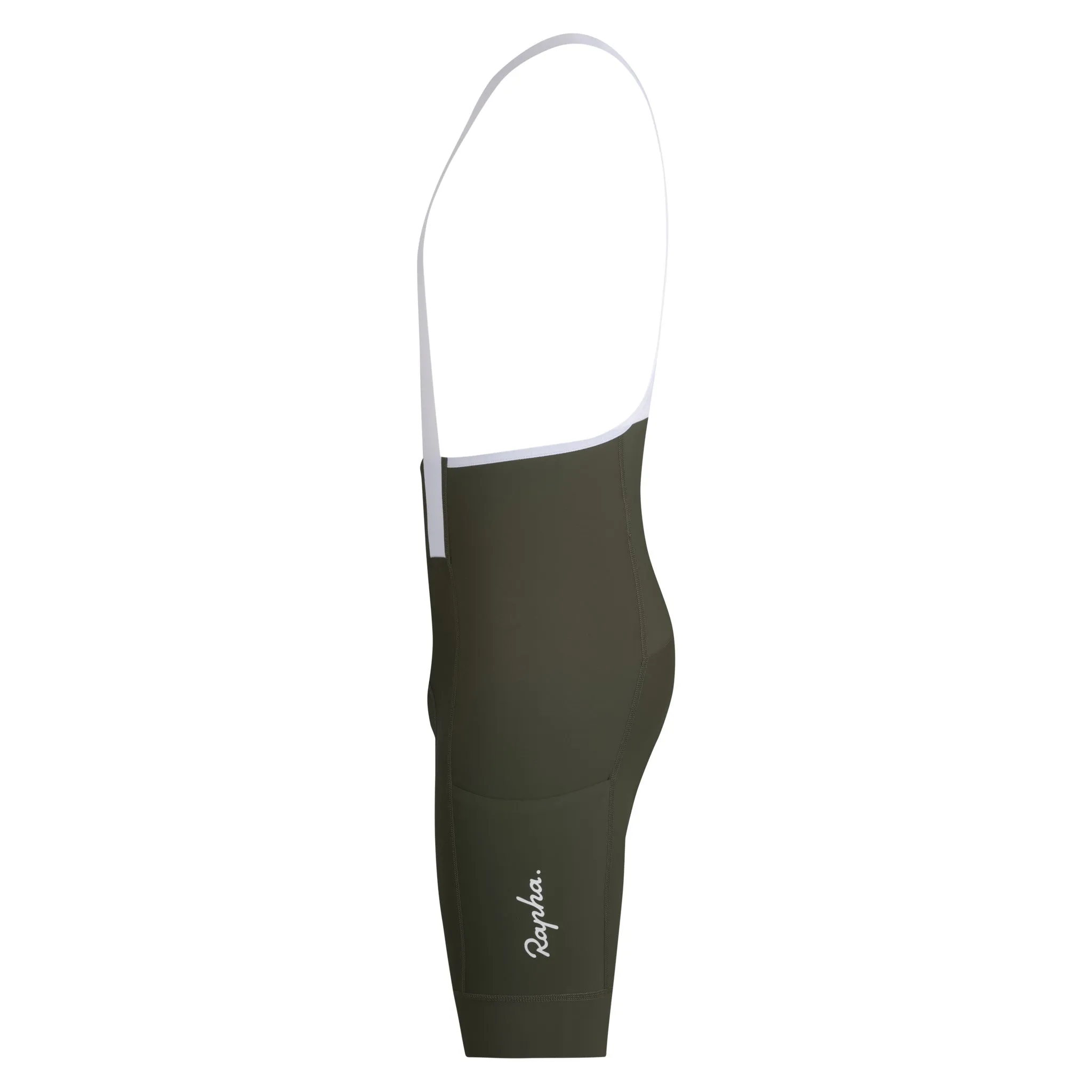 RAPHA Men's Brevet Element Cargo Bib Shorts - Dark Green/White - Image 3