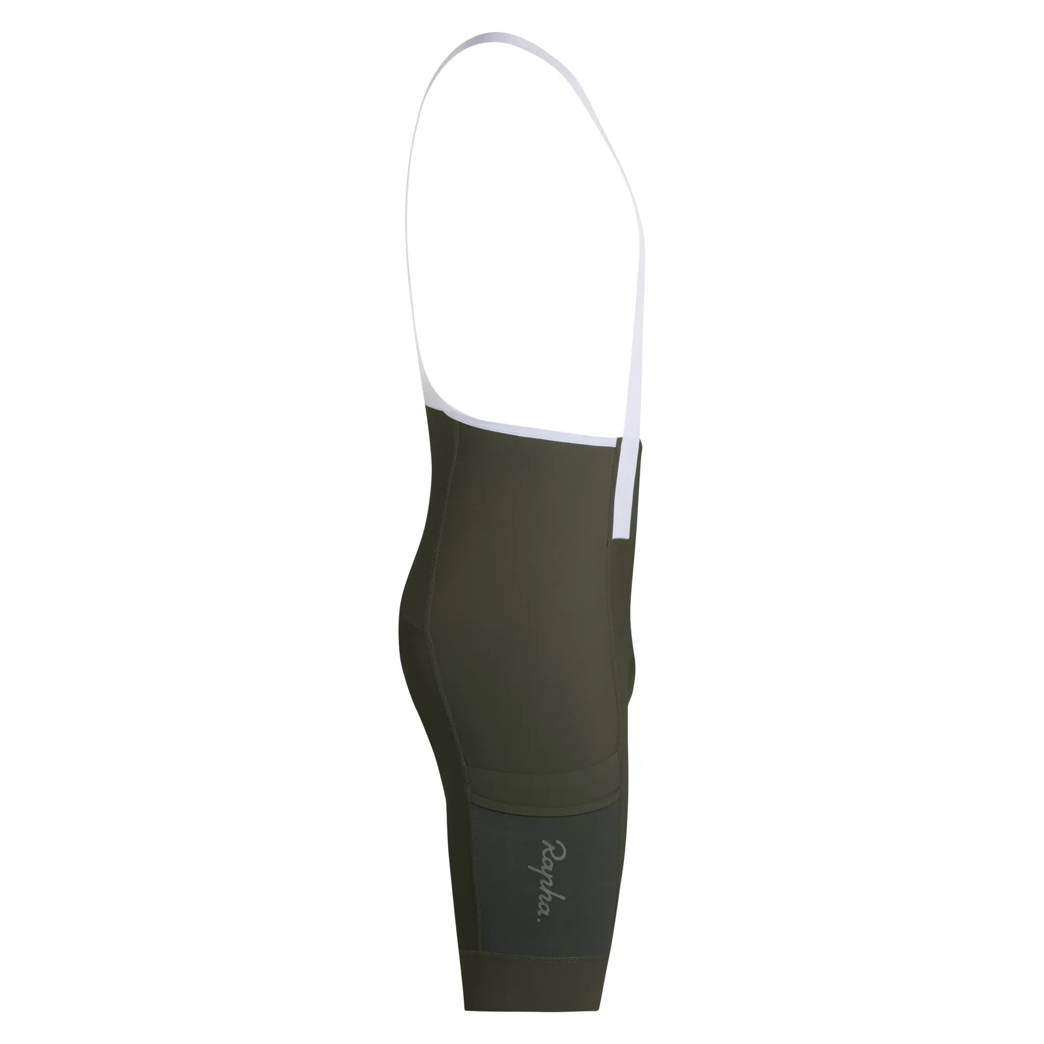 RAPHA Men's Brevet Element Cargo Bib Shorts - Dark Green/White - Image 4